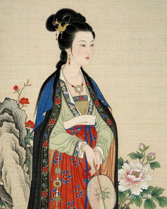 AI art portrait in Chinese gongbi style
